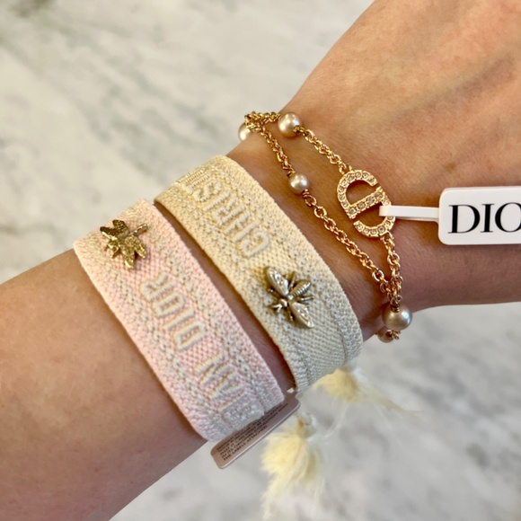 Christian Dior Embellished Woven Bracelet Set - Lemon & Sorbet (pre-owned) - Picture 2 of 6